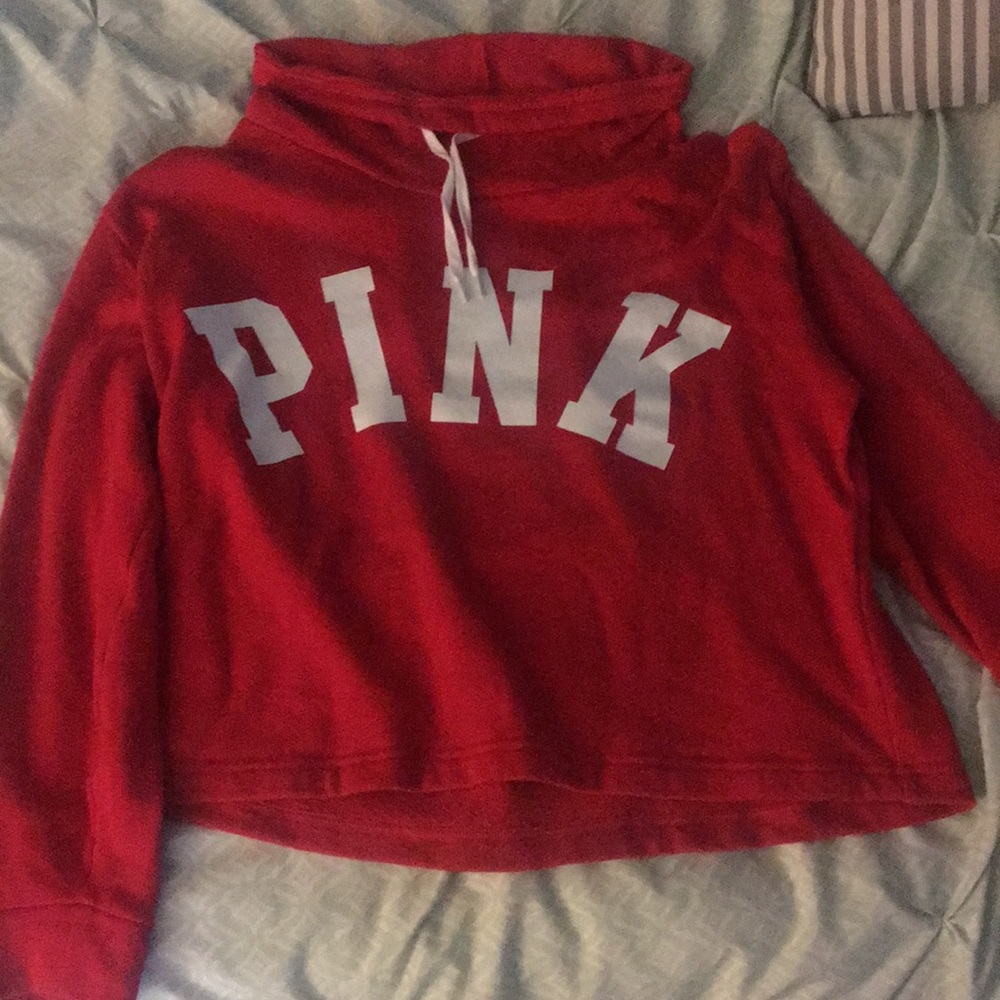 VS Pink Cropped Crew Sweatshirt